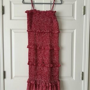 Floral Ruffle Midi Dress